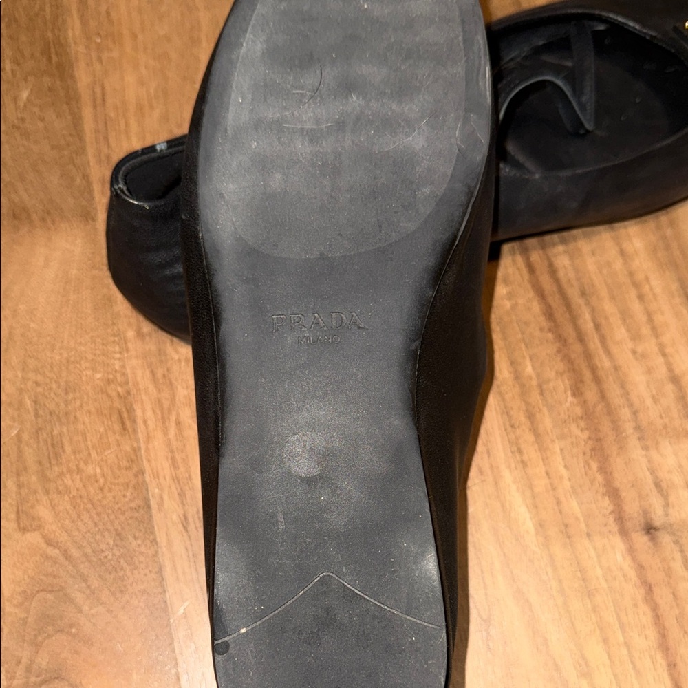 Prada Women's Black Leather Loafers - Picture 3 of 3